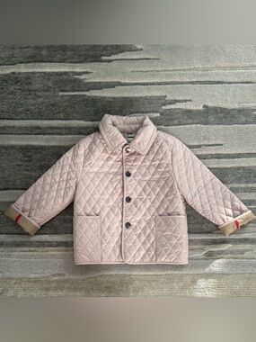 Pink quilted toddler jacket, Burberry